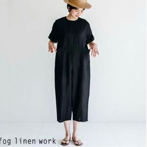 Fog linen black linen jumpsuit